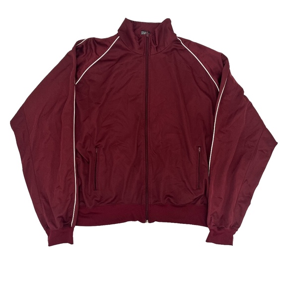 Stacy Adams Mens 3X Track Jackets Maroon Full Zip Sportswear Outdoor Comfort - Picture 1 of 11